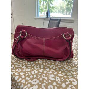 CRAZY HORSE Vintage 90s Y2K Hot Pink Faux Leather Barbie core Shoulder Bag Purse